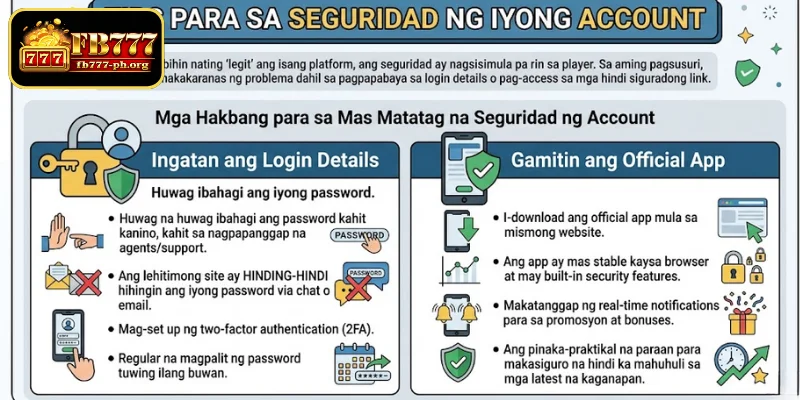 Mga Hakbang para sa Mas Matatag na Seguridad ng Account
