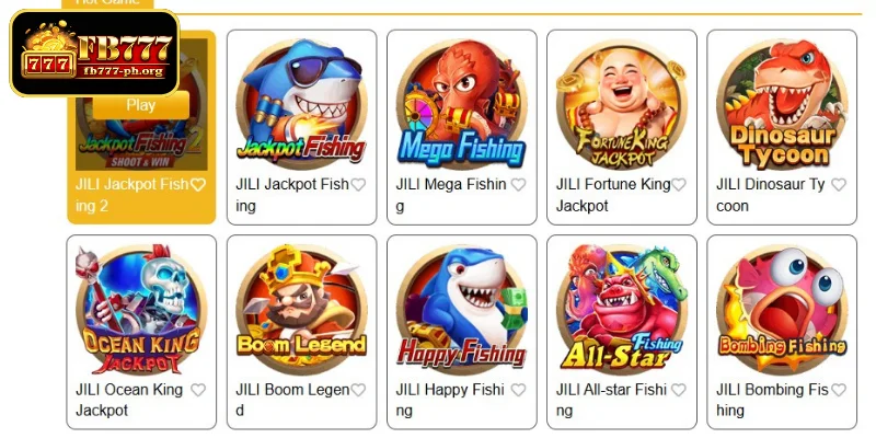 Outstanding games in Barilan ng Isda FB777